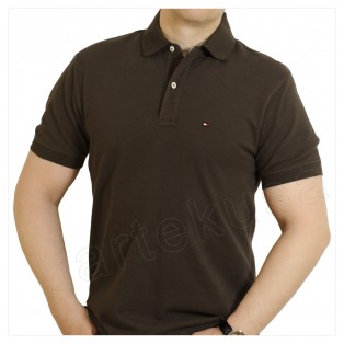 Tommy Hilfiger Koszula Polo Brązowa